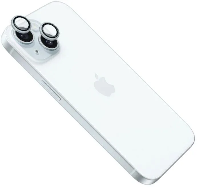 Ochranné sklo FIXED Camera Glass pre Apple iPhone 15/15 Plus svetlo modrá