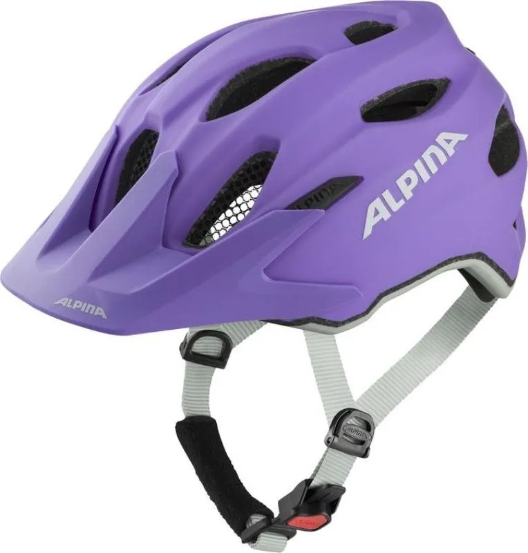 Helma na bicykel Alpina Carapax Jr. Flash purple matt 51-56 cm