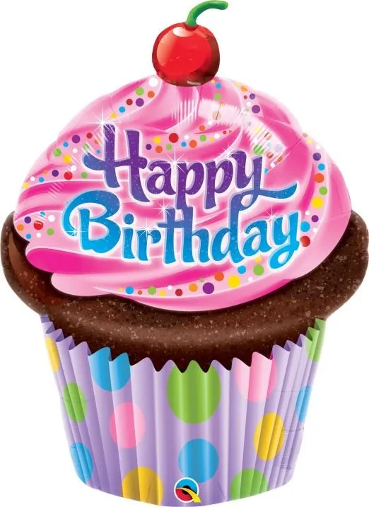Balóniky Balónik fóliový - Happy birthday - Muffin - Cupcake 89 cm