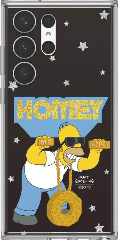 Kryt na mobil Samsung Galaxy S23 Ultra Rámček Simpsonovci k ochrannému krytu Frame čierny