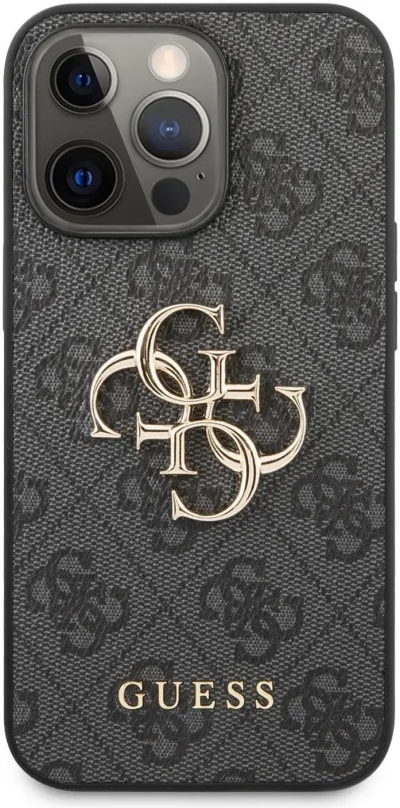 Kryt na mobil Guess PU 4G Metal Logo Zadný Kryt pre Apple iPhone 13 Pro Grey