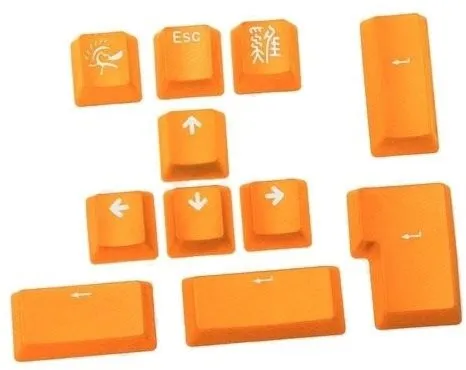 Náhradné klávesy Ducky PBT Double-Shot Keycap Set, oranžová, 11 kláves