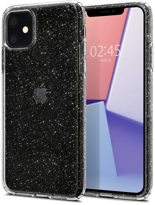 Kryt na mobil Spigen Liquid Crystal Glitter Clear iPhone 11, pre Apple iPhone 11, materiál