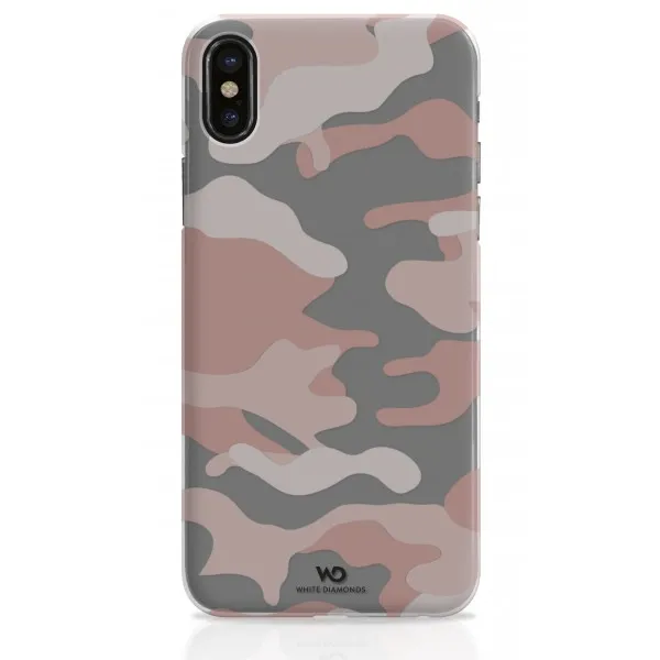 White Diamonds Camouflage Case pre iPhone X - Rose Gold