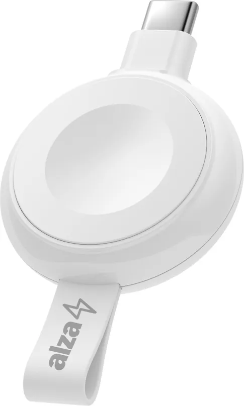 Bezdrôtová nabíjačka AlzaPower Wireless MFi Watch charger 120 USB-C biela