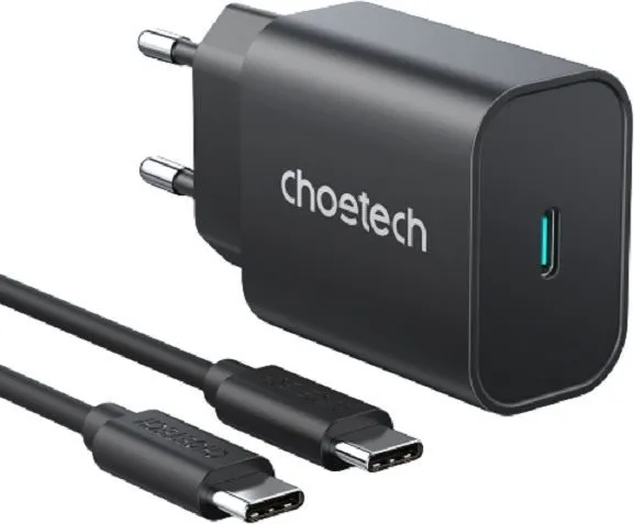 Nabíjačka do siete ChoeTech Quick Charger 25W pre Samsung + USB-C 2m Cable