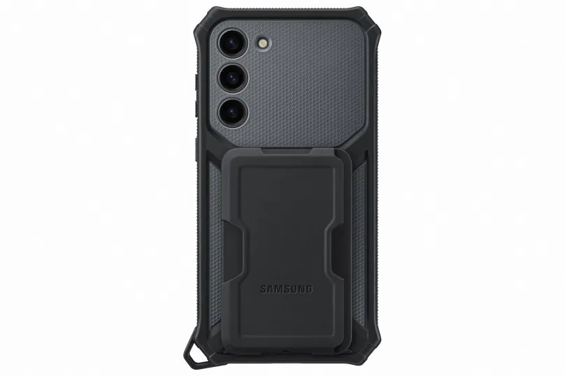 Kryt na mobil Samsung Galaxy S23+ Ochranný kryt s odnímateľným úchytom na príslušenstvo Black
