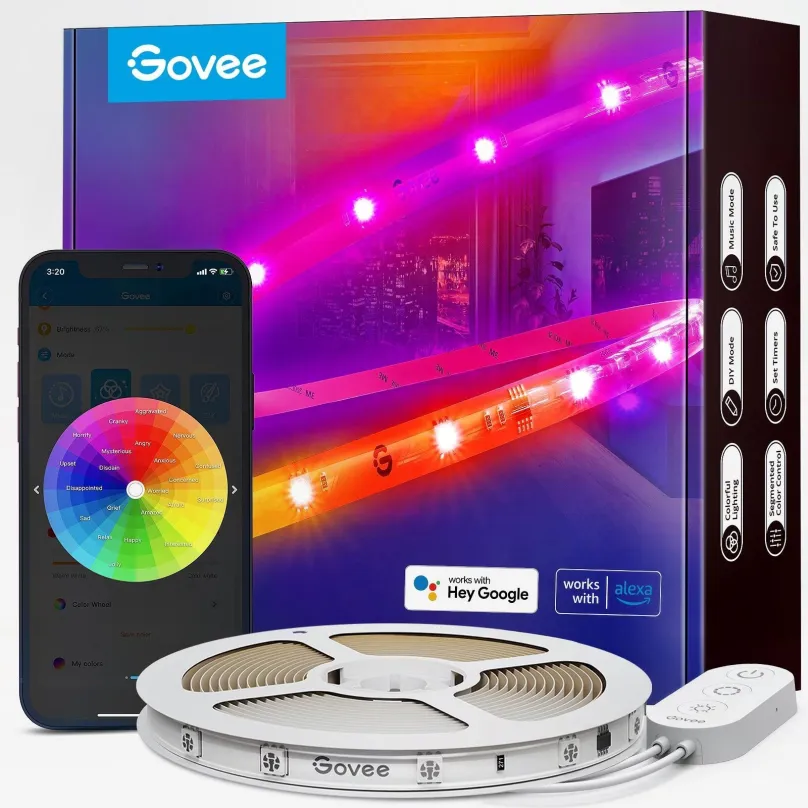 LED pásik Govee WiFi RGBIC Smart PRE LED pásik 5m - extra odolný