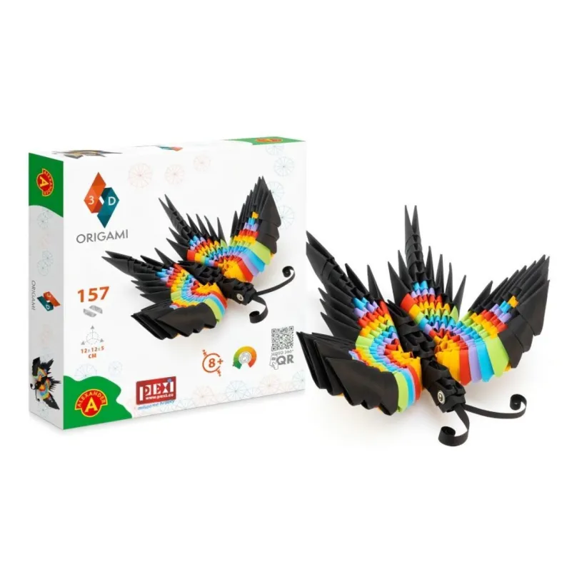 Origami 3D Motýľ