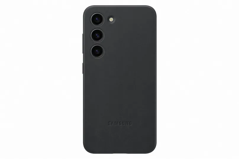 Kryt na mobil Samsung Galaxy S23 Kožený zadný kryt čierny
