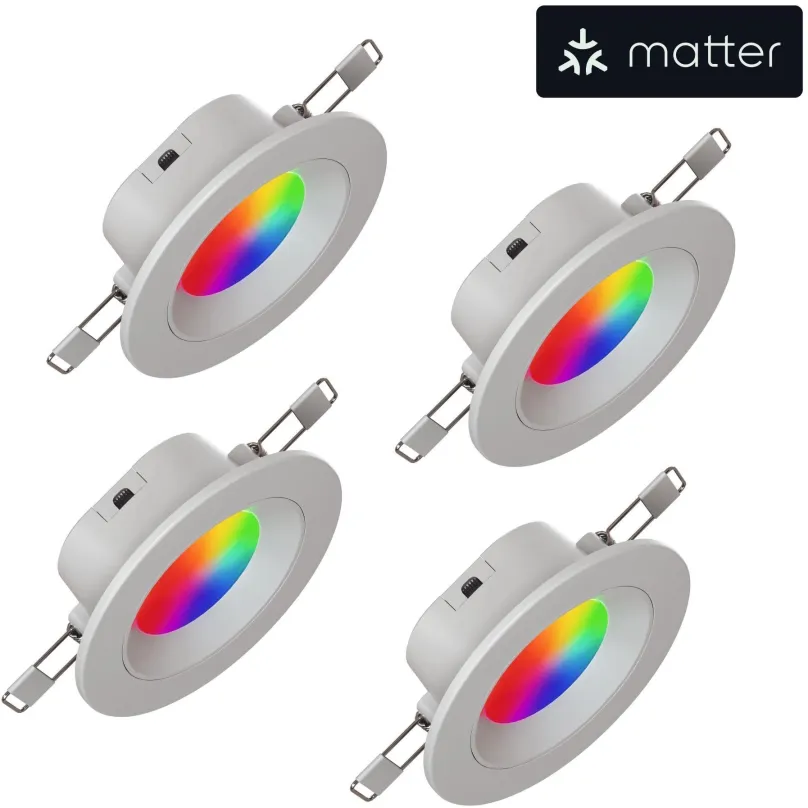 LED žiarovka Nanoleaf Essentials Matter Smart Recessed Downlight 4 Pack