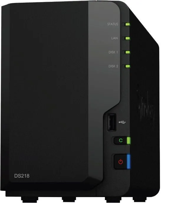 NAS Synology DiskStation DS218, 2×, CPU Realtek RTD1296 1,4 GHz, 2 GB DDR4 (max. 2 GB), 3