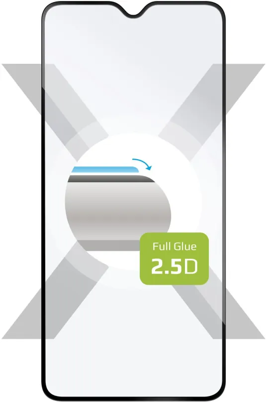 Ochranné sklo FIXED FullGlue-Cover pre real X2 čierne