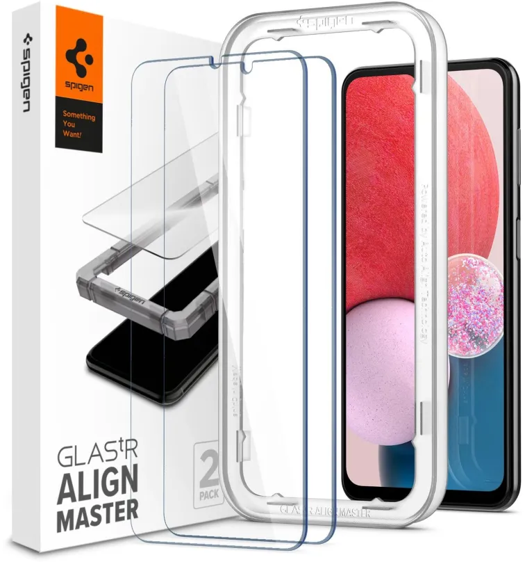 Ochranné sklo Spigen AlignMaster Glas.tR 2 Pack Samsung Galaxy A13, pre Samsung Galaxy A13