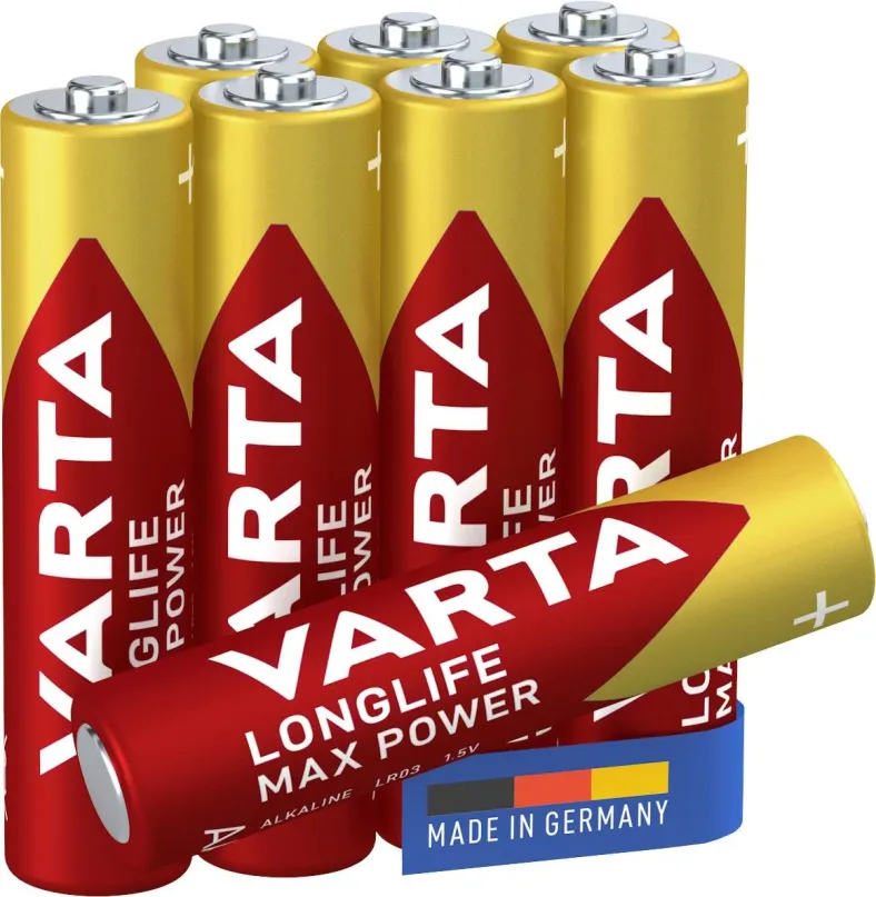 Jednorazová batéria VARTA alkalická batéria Longlife Max Power AAA 5+3 ks