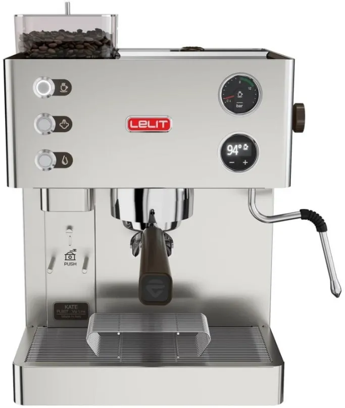 Pákový kávovar Lelit Kate PL82T, do domácnosti, príkon 1200 W, tlak 15 bar, materiál nie