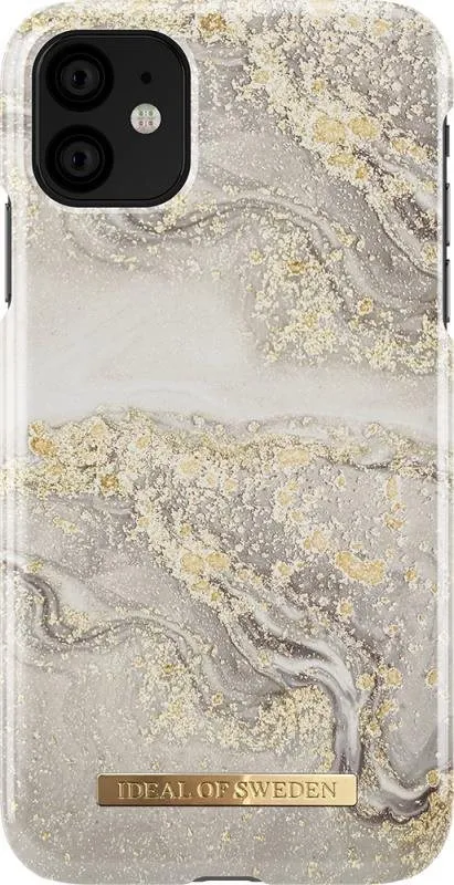 Kryt na mobil iDeal Of Sweden Fashion pre iPhone 11/XR sparle greige marble