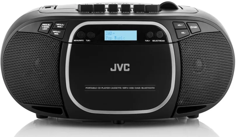 Rádiomagnetofón JVC RC-E561B-DAB s DAB+ certifikáciou