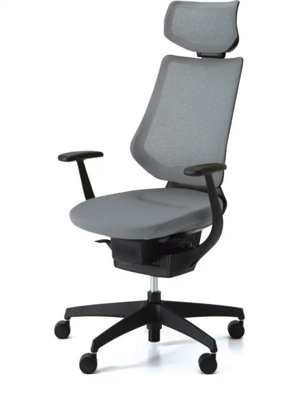 Kancelárska stolička 3DE ING Glider 360 ° s podhlavníkom - šedá