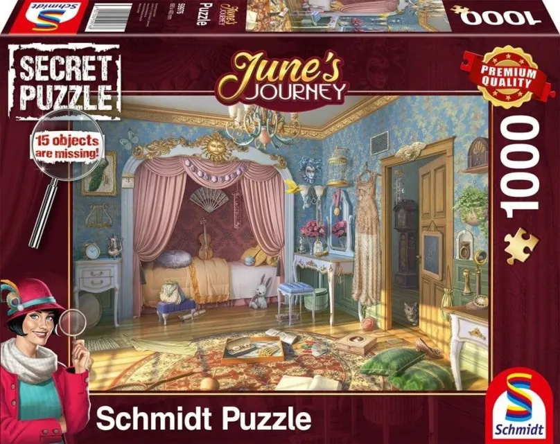 SCHMIDT Secret puzzle June's Journey: Spálňa slečny June 1000 dielikov