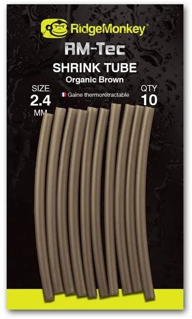 RidgeMonkey Zmršťovacia hadička Connexion Shrink Tube 2,4 mm Organic Brown 10ks