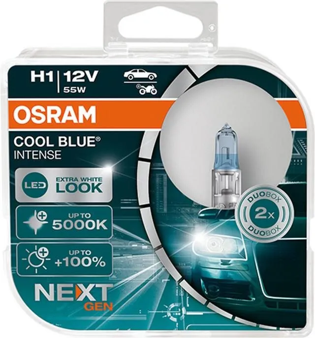 Autožiarovka OSRAM H1 Cool Blue Intense Next Generation, 12V, 55W, P14, 5s, Duobox