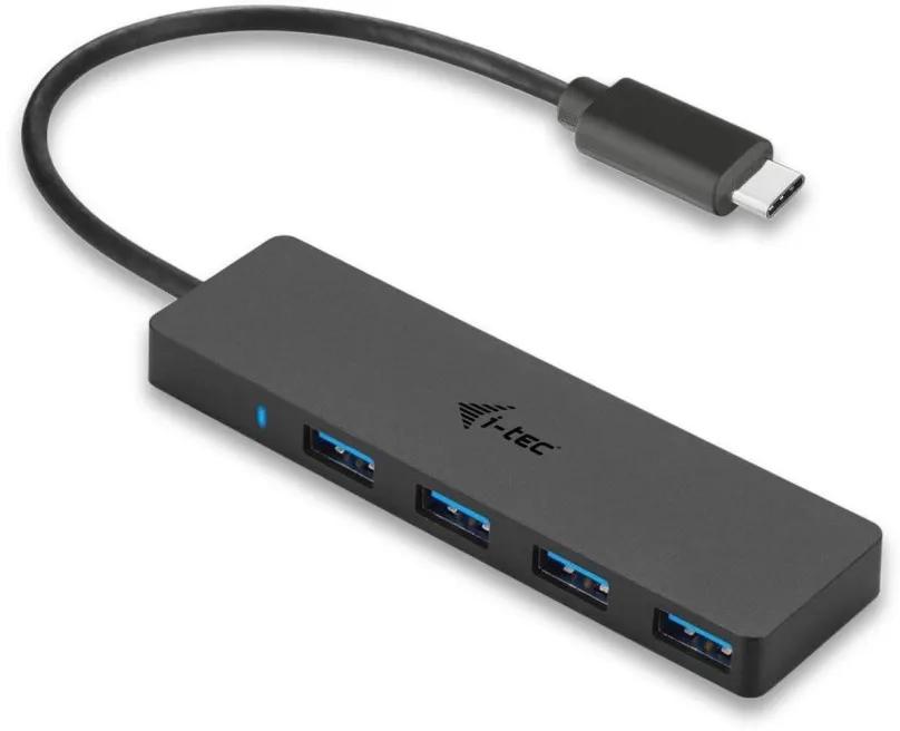 USB Hub i-tec USB-C 3.1 Gen 1 Slim HUB 4 Port, pripojenie pomocou USB 3.2 Gen 1 (USB 3.0),