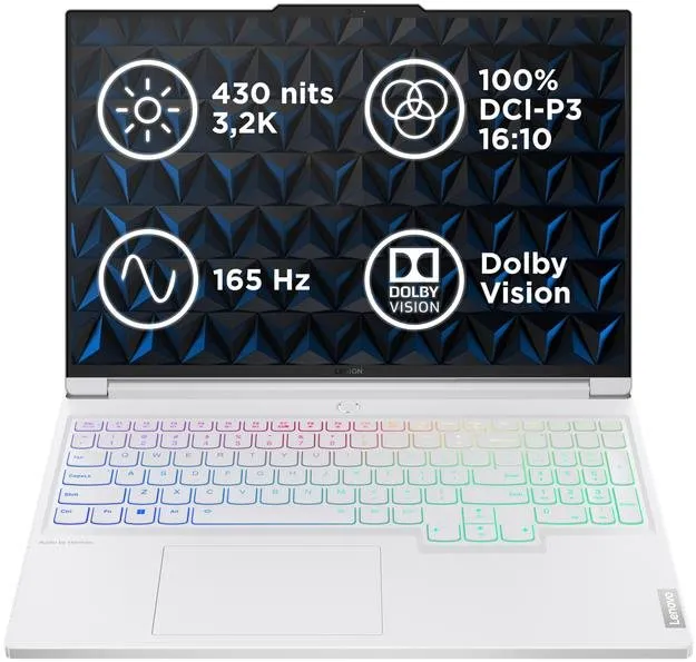 Herný notebook Lenovo Legion 7 16IRX9 Glacier White celokovový + podložka pod myš