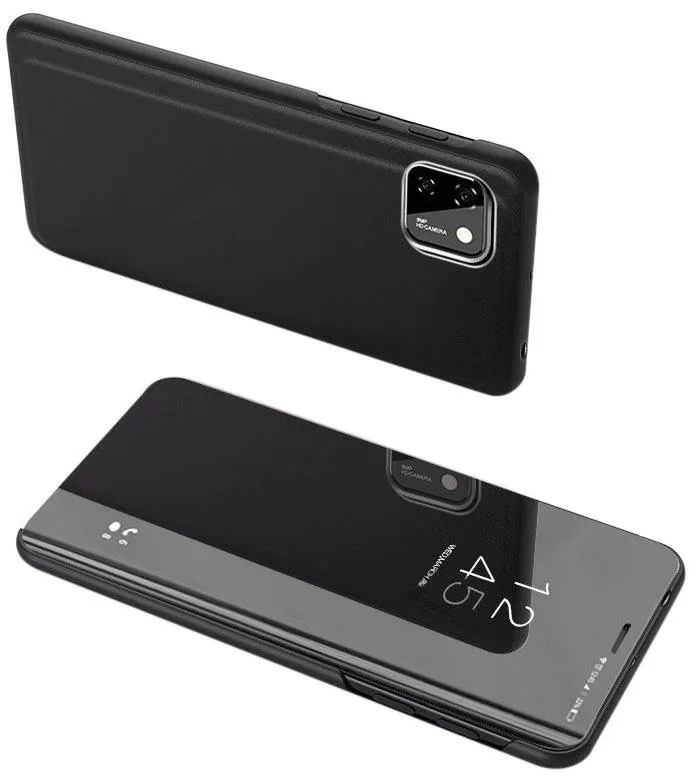 Puzdro na mobil Clear View knižkové puzdro na Huawei Y5p, čierne