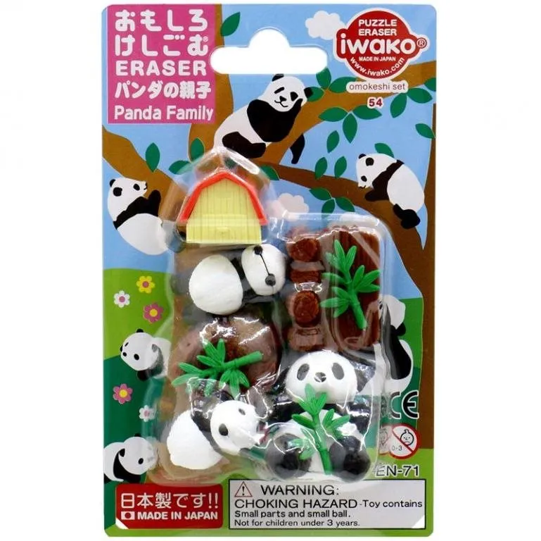 Guma Iwako Panda Family Set - balenie 9 ks
