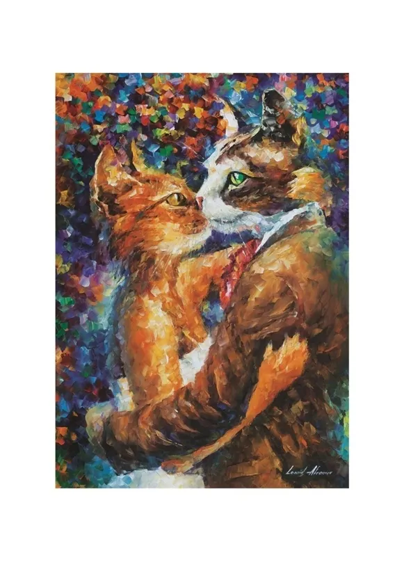 Puzzle Art puzzle Puzzle Zamilovaný tanec mačiek 1000 dielikov