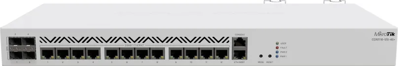 Router Mikrotik CCR2116-12G-4S+, 18 x LAN, 16000 MB RAM, 128 MB Flash úložisko