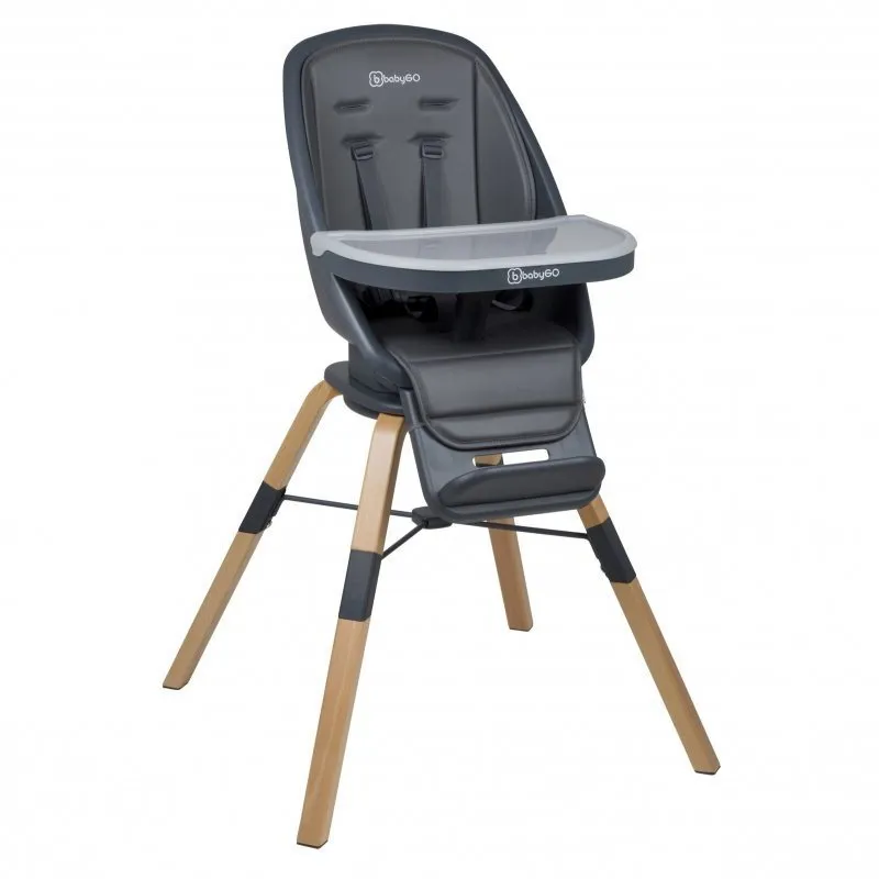 Jedálenská stolička BabyGO CAROU 360 ° šedá