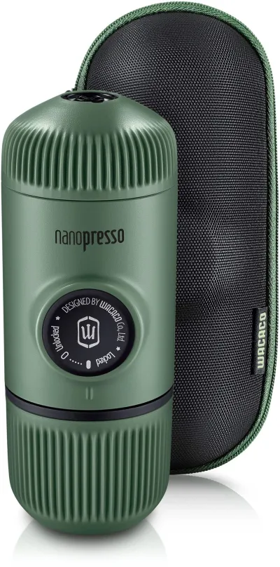 Cestovný kávovar Wacaco Nanopresso Moss Green + pevný obal