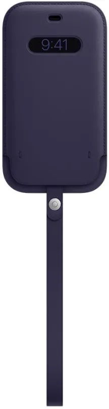 Puzdro na mobil Apple iPhone 12 a 12 Pre Kožený návlek s MagSafe temne fialový