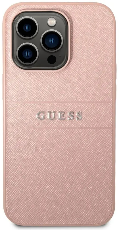 Kryt na mobil Guess PU Leather Saffiano Zadný Kryt pre iPhone 14 Pro Pink