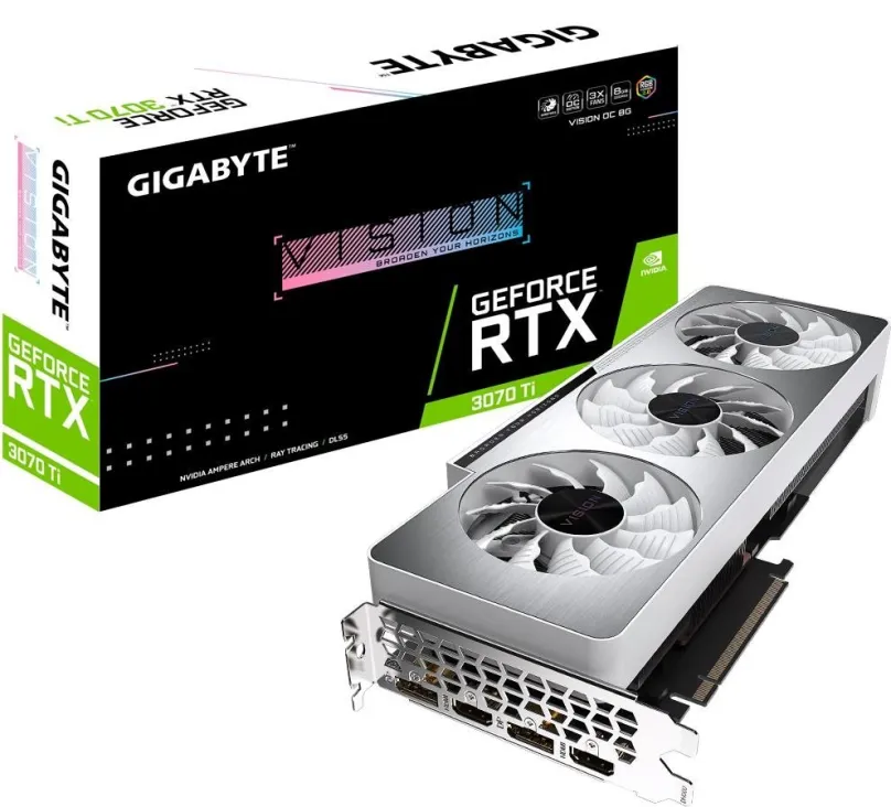 Grafická karta GIGABYTE GeForce RTX 3070 Ti Vision OC 8G, 8 GB GDDR6X (19000 MHz), NVIDIA