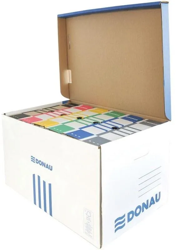 Archivačná krabica DONAU 55.8 x 37 x 31.5 cm, bielo-modrá