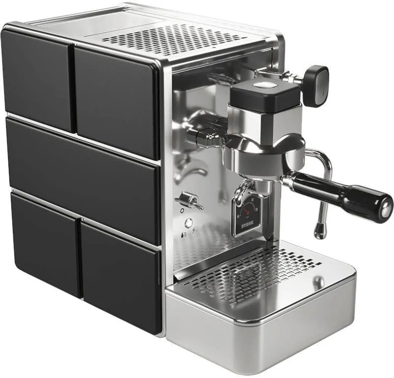 Pákový kávovar Stone Espresso Mine Black, do domácnosti, príkon 1200 W, materiál nerez,