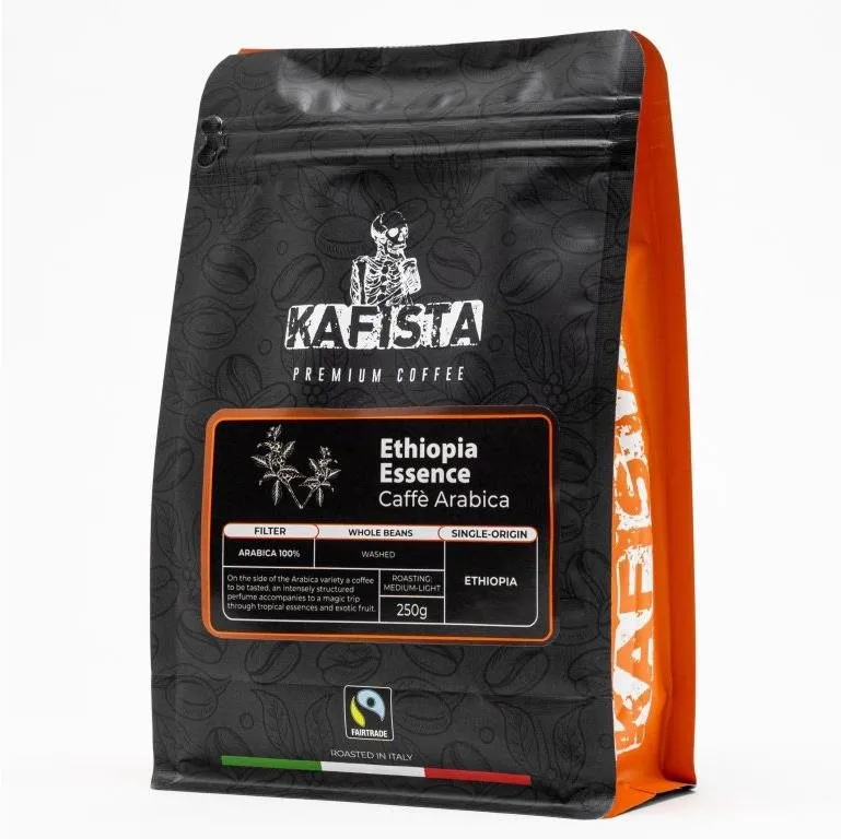 Káva Kafista "Etiopia Essence" - Zrnková káva, 100% Arabica Single Origin Káva 250 g