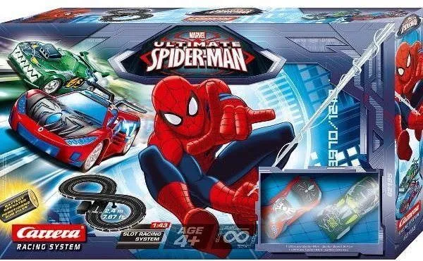 Autodráha Carrera GO 62195 Spiderman, elektrická a skladacia, dĺžka trate 240 cm, 2 trate