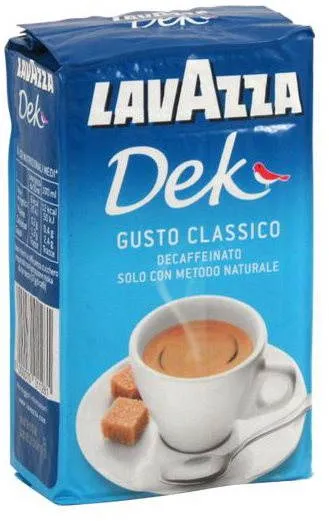 Káva Lavazza Dek, mletá, 250g, mletá, bez kofeínu, pôvod Brazílie a Kolumbie, miesto pra