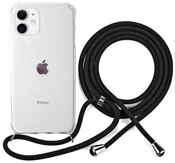 Kryt na mobil Epic Nake String Case iPhone 11 - biela transparentná / čierna