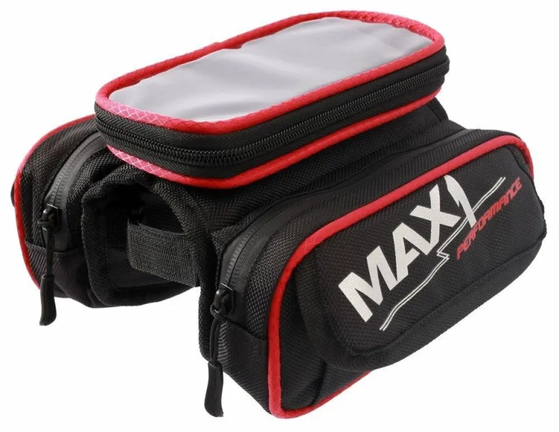 Taška na bicykel MAX1 Mobile Two - taška na rám, červeno/čierna