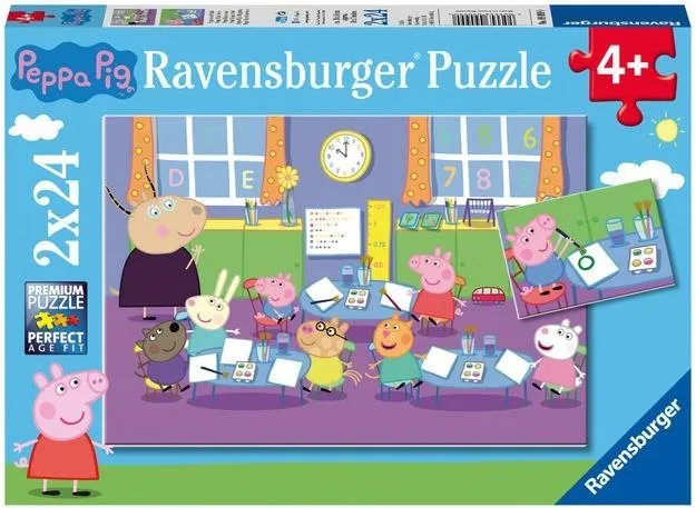 Puzzle Ravensburger puzzle 090990 Prasiatko Peppa 2x24 dielikov