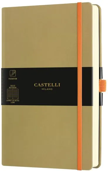 Zápisník CASTELLI MILANO Aqua Olive, veľkosť M