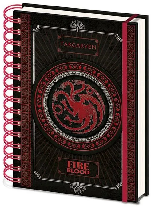 Zápisník Game of Thrones - Targaryen - zápisník s krúžkovou väzbou