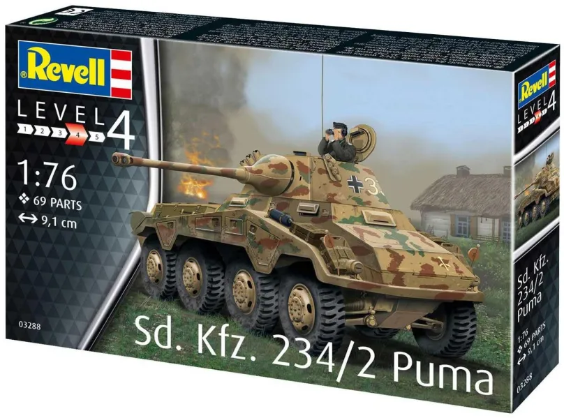 Model tanku Plastic ModelKit military 03288 - Sd.Kfz. 234/2 Puma, , typ modelu: tank, meri