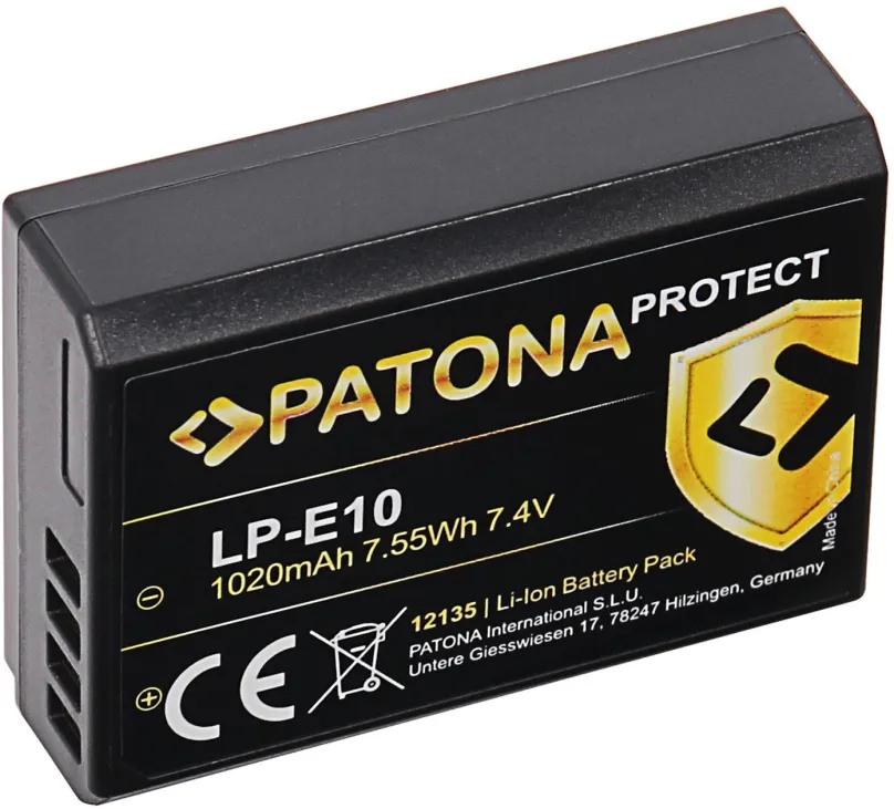 Batéria pre fotoaparát PATONA pre Canon LP-E10 1020mAh Li-Ion Protect