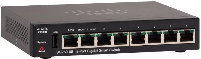Switch Cisco SG250-08 8-Port Gigabit Smart Switch